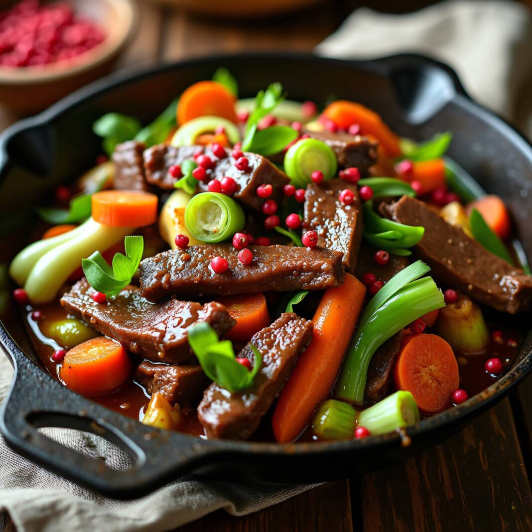 Rindfleisch-Gemüse-Pfanne Rezept Rindfleisch-Gemüse-Pfanne Rezept