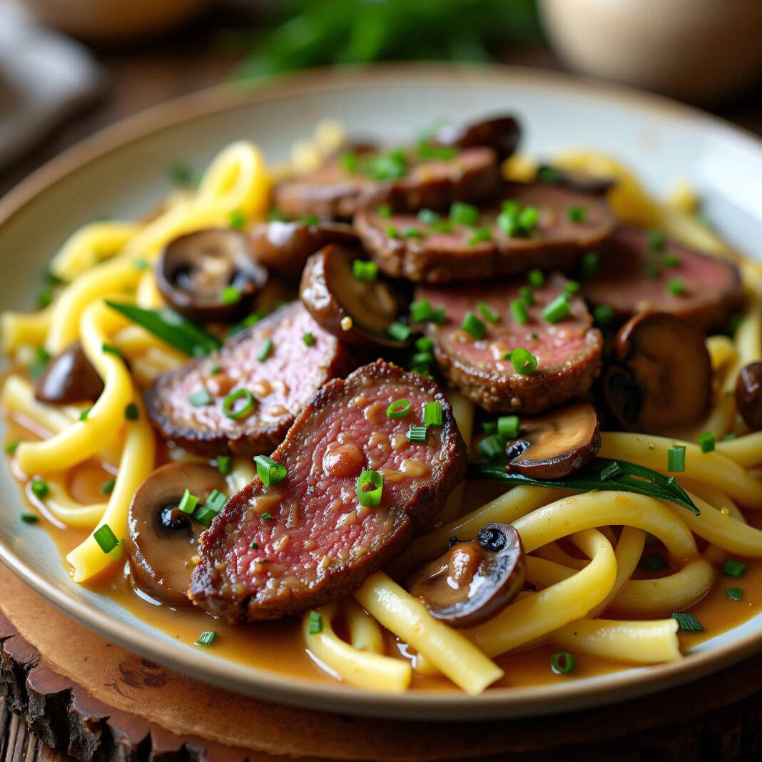 Rindfleisch mit Pilzen Rezept Rindfleisch mit Pilzen Rezept