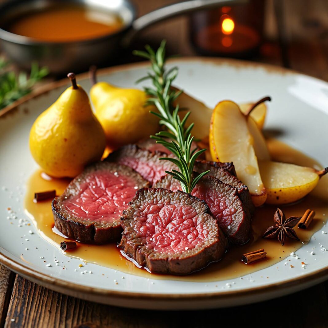 Rindsfilet mit Birnenbutter Rezept Rindsfilet mit Birnenbutter Rezept