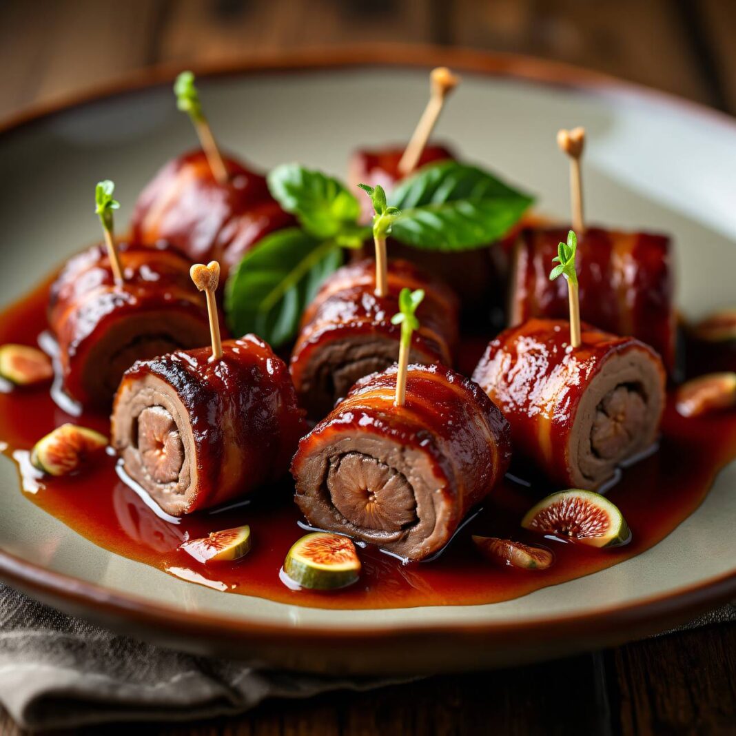 Rindsröllchen in Feigensauce Rezept Rindsröllchen in Feigensauce Rezept