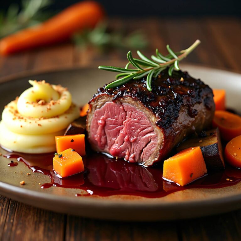 Rindsschmorbraten in Rotwein-Jus Rezept
