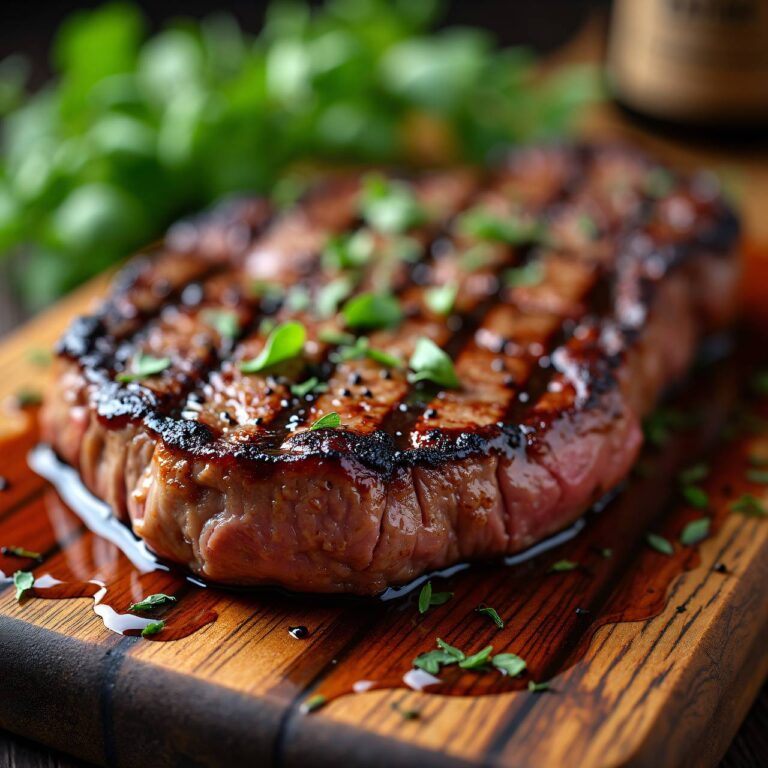 Rindssteak vom Grill mit Balsamico-Marinade Rezept