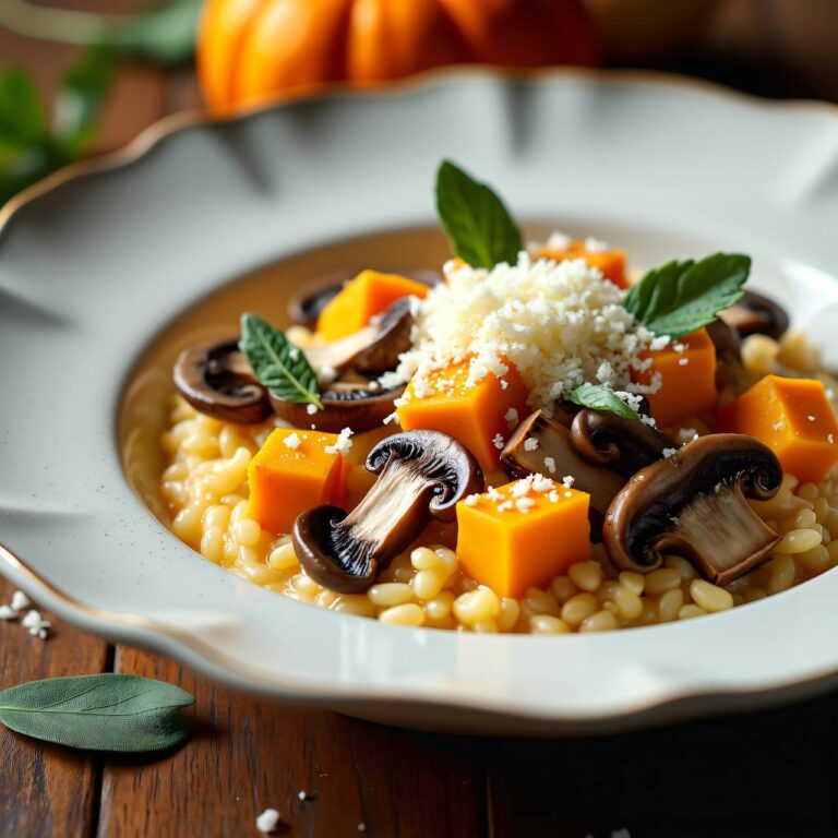 Risotto mit Kürbis und Pilzen Rezept