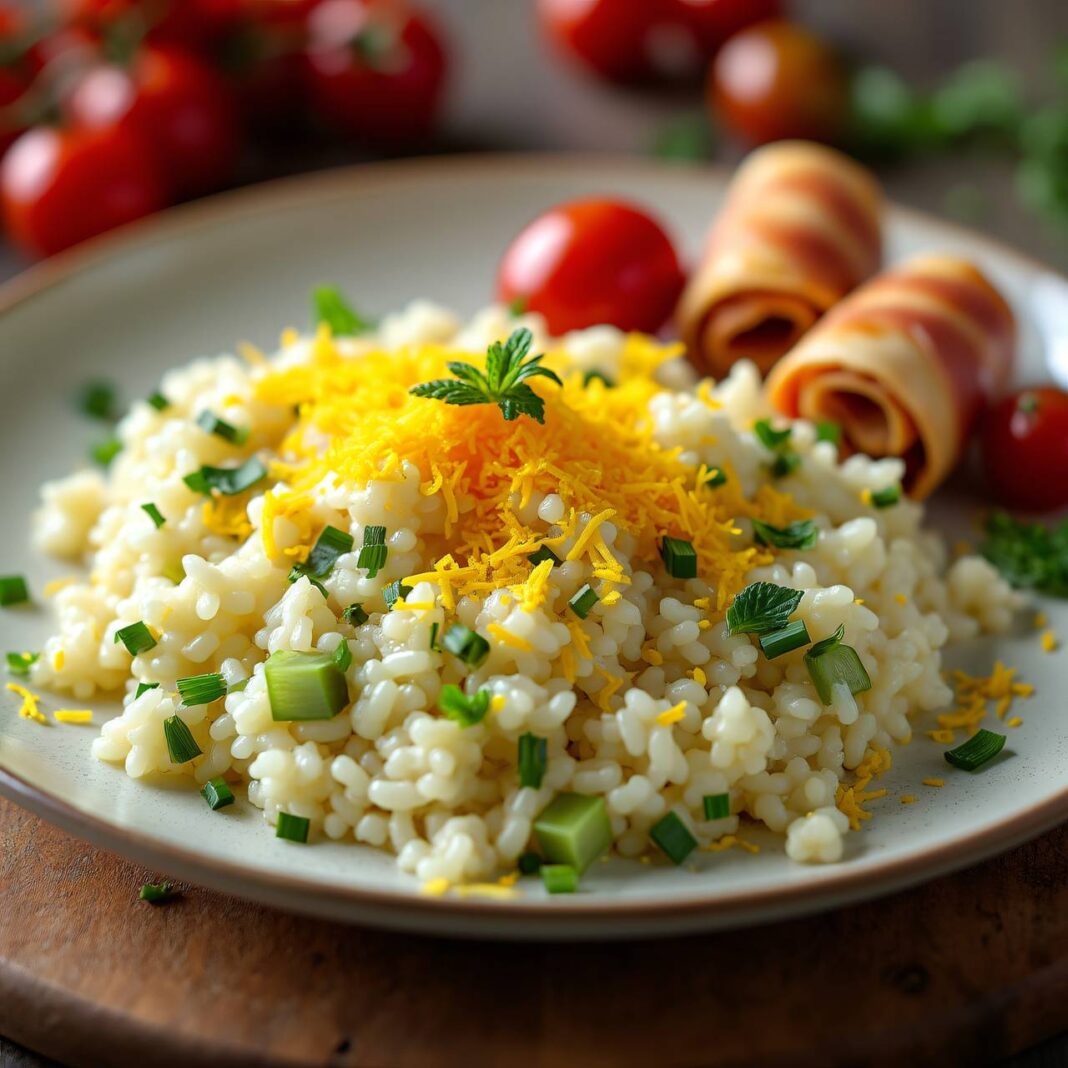 Risotto mit Lauchrollen Rezept Risotto mit Lauchrollen Rezept