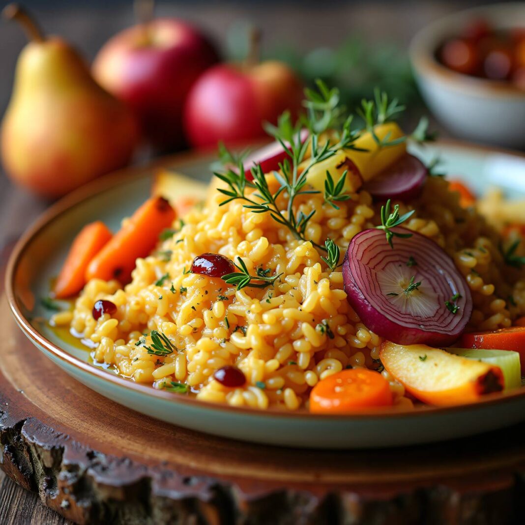Risotto mit Obst-Gemüse Rezept Risotto mit Obst-Gemüse Rezept