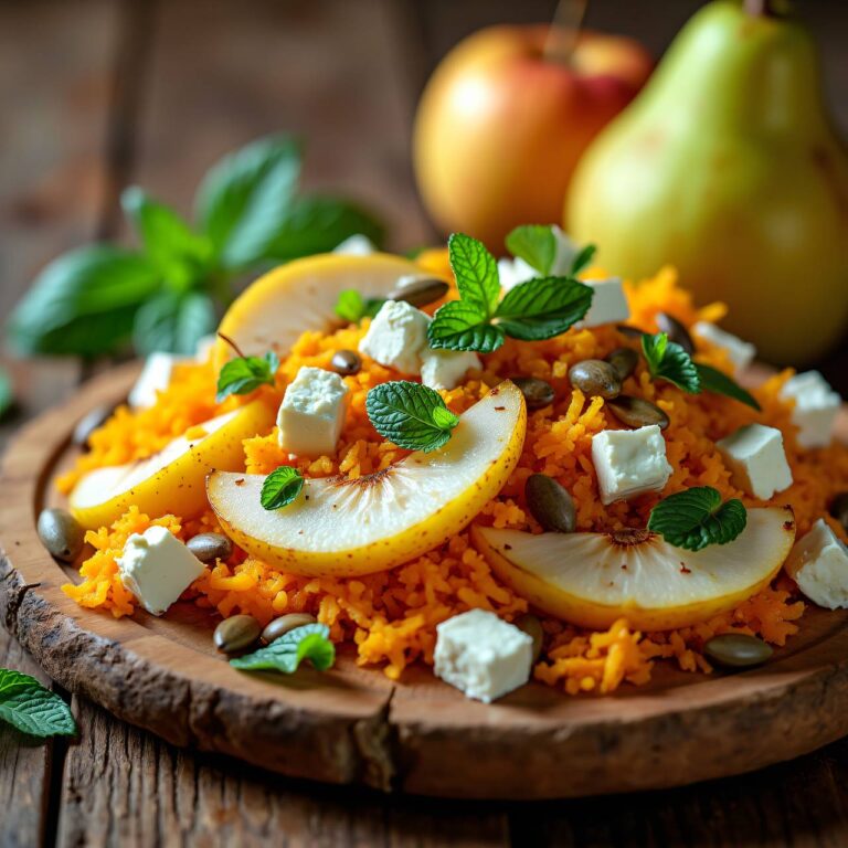 Roher Birnen-Kürbissalat Rezept
