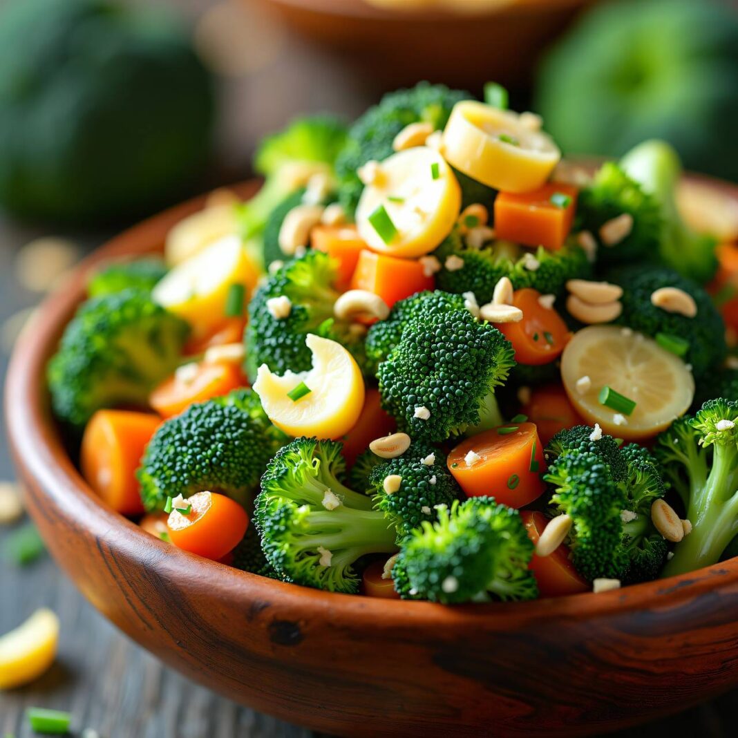 Roher Broccolisalat mit Käse Rezept Roher Broccolisalat mit Käse Rezept