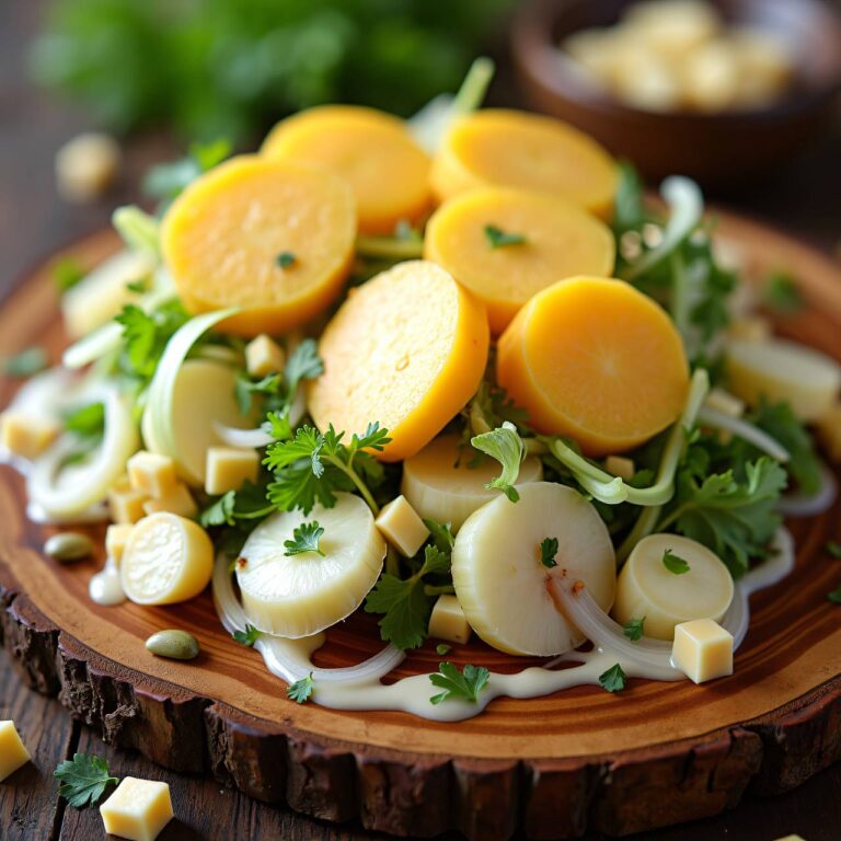 Roher Pastinaken-Salat mit Käse Rezept