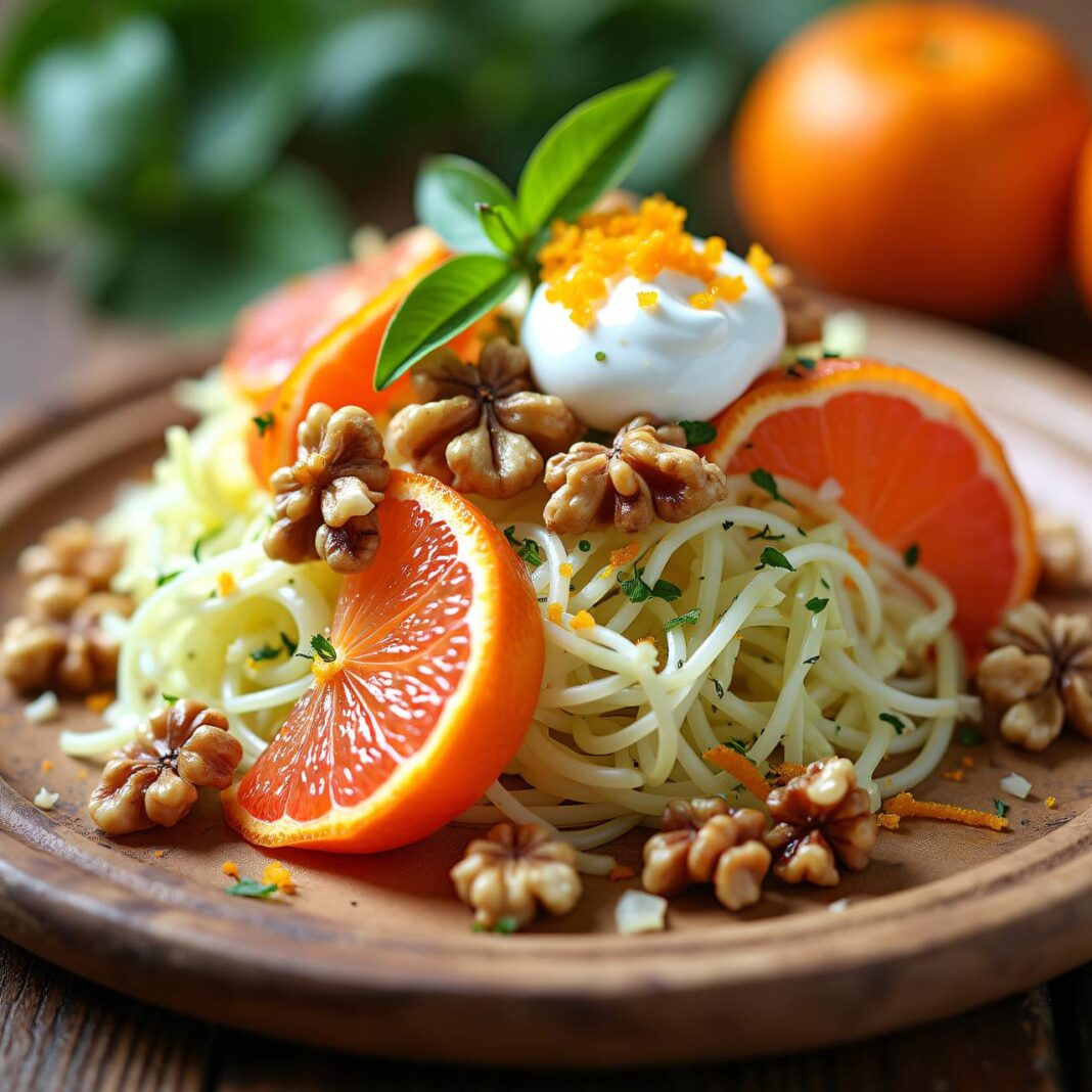 Roher Sauerkrautsalat an Crème-fraîche-Sauce Rezept Roher Sauerkrautsalat an Crème-fraîche-Sauce Rezept