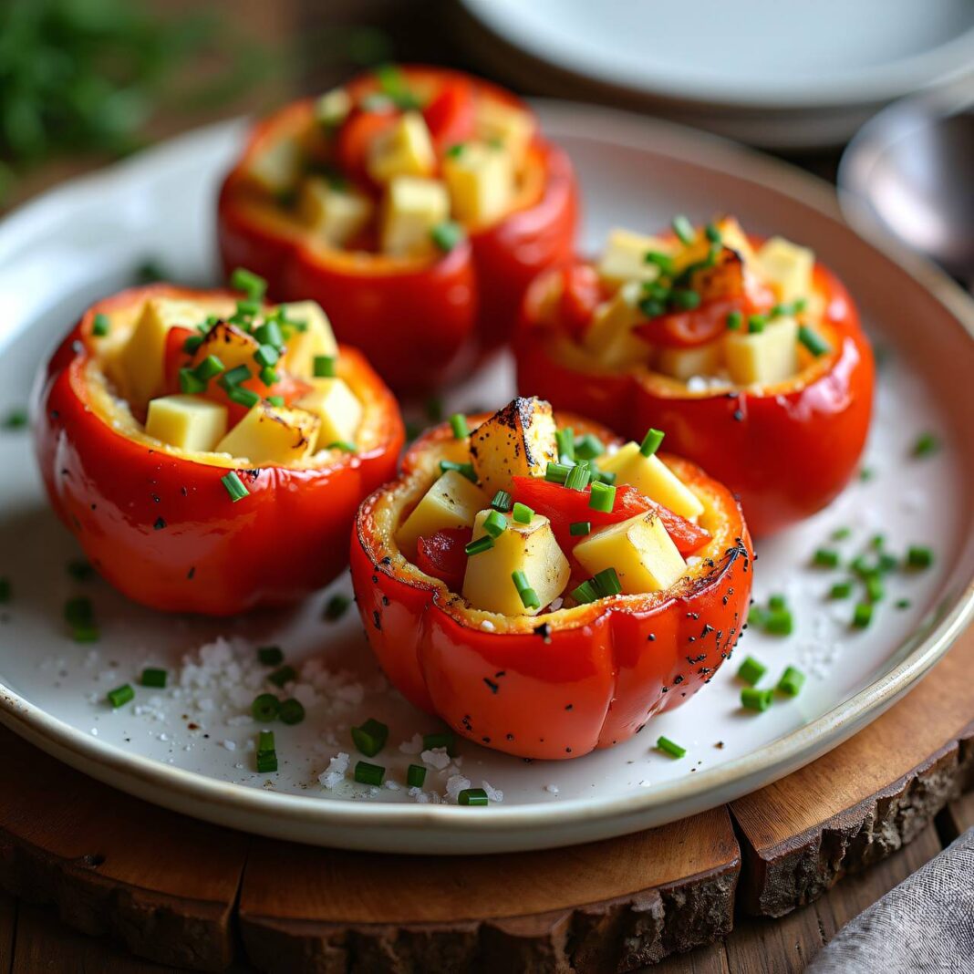 Rohrkartoffeln mit Paprika-Füllung Rezept Rohrkartoffeln mit Paprika-Füllung Rezept