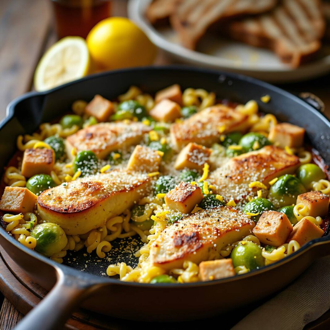 Rosenkohlgratin mit Hähnchen Rezept Rosenkohlgratin mit Hähnchen Rezept