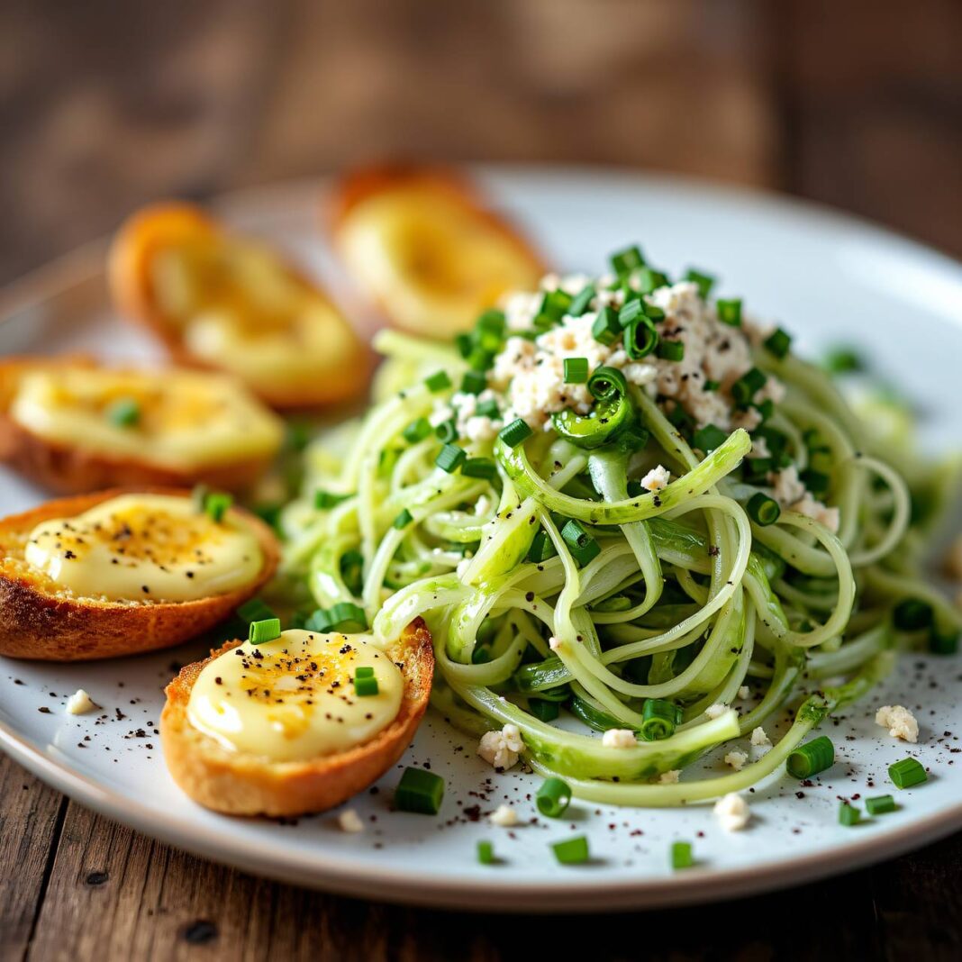 Rosenkohlsalat mit Käse-Croûtes Rezept Rosenkohlsalat mit Käse-Croûtes Rezept