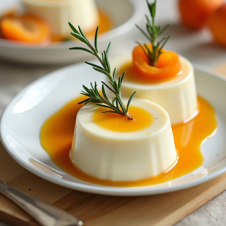 Rosmarin-Panna-Cotta mit Aprikosen-Coulis Rezept