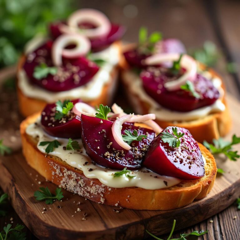 rote Rüben-Bruschetta Rezept