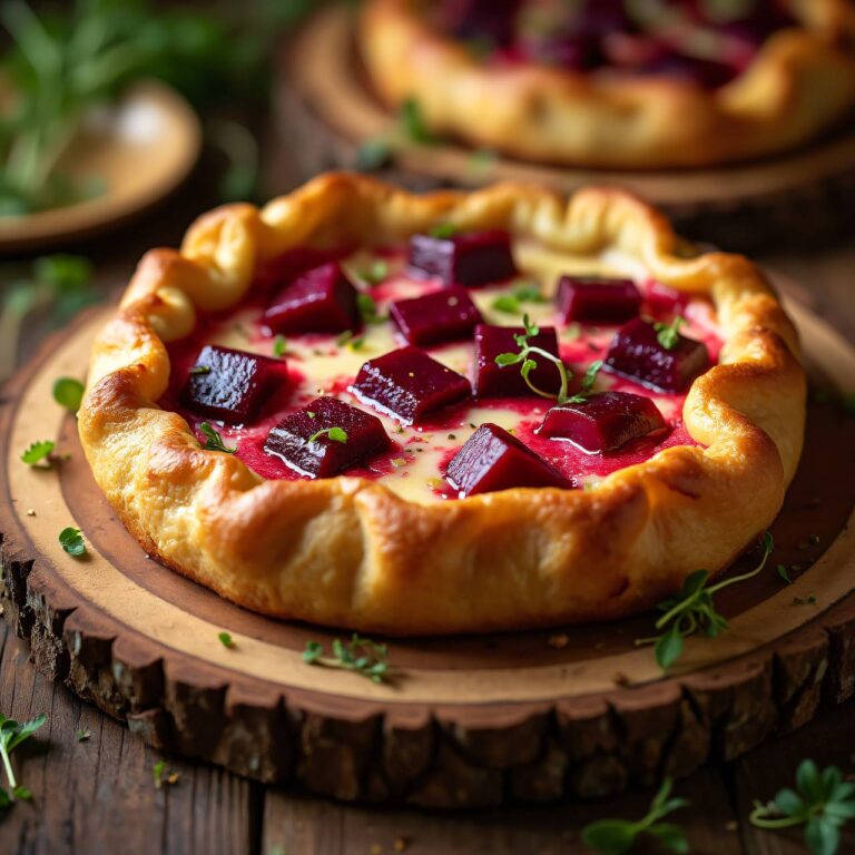rote Rüben-Käse-Blechkuchen Rezept