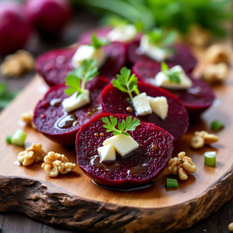 rote Rüben-Käseteller mit Lauchsauce Rezept