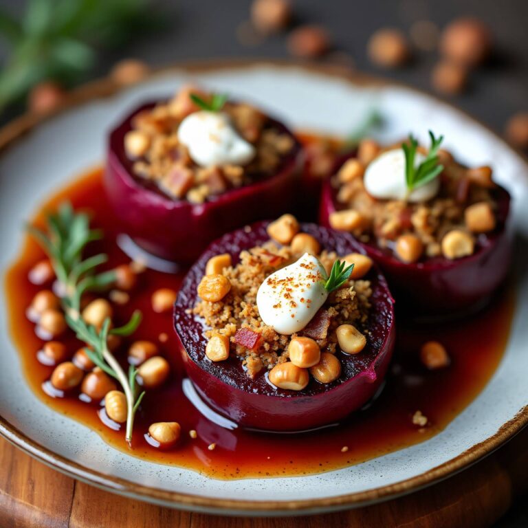 rote Rüben mit Haselnuss-Fleisch-Füllung Rezept