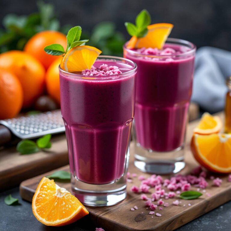 rote Rüben-Orangen-Milch Rezept