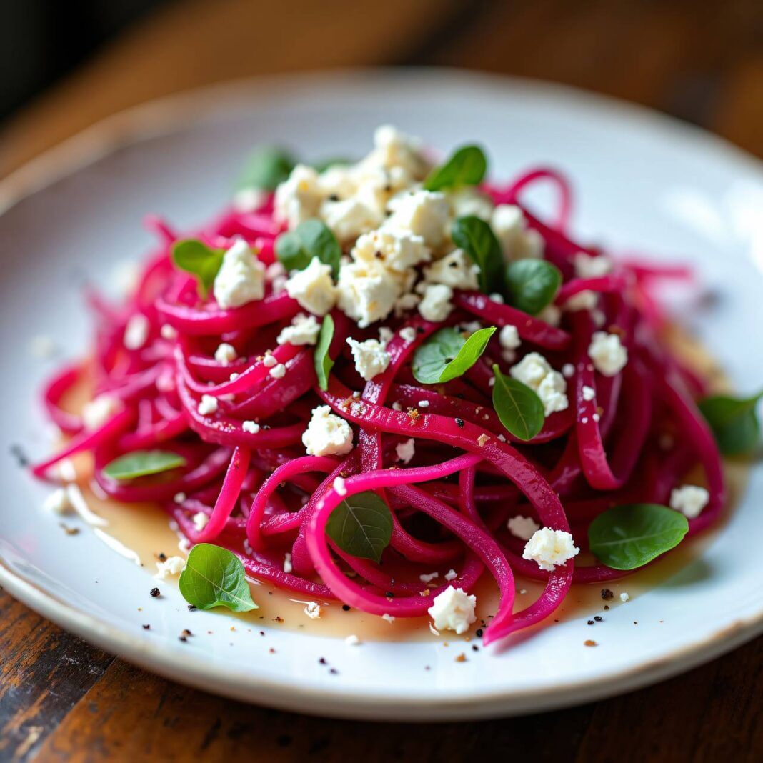 rote Rübensalat mit Feta Rezept rote Rübensalat mit Feta Rezept
