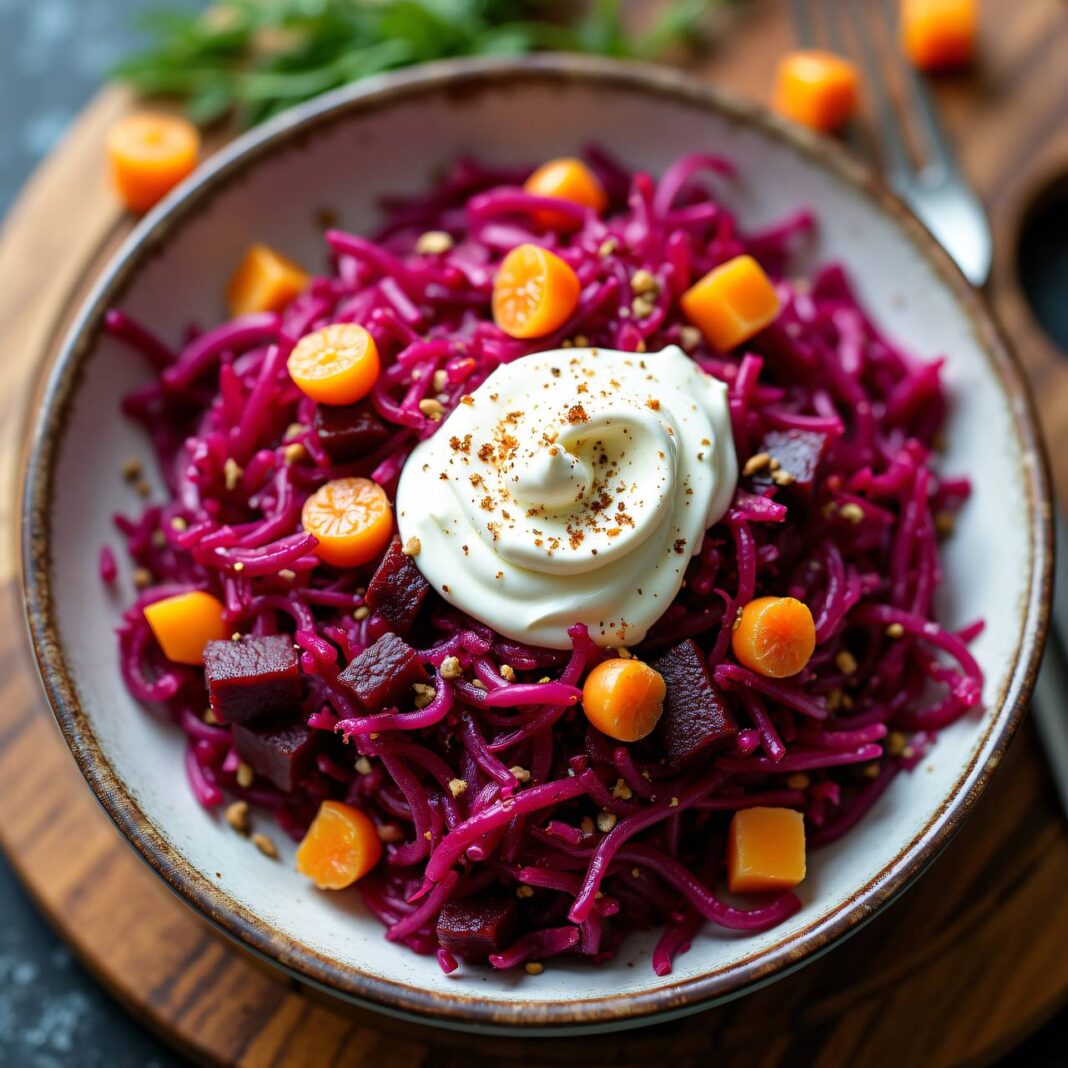 Roter Sauerkrautsalat Rezept Roter Sauerkrautsalat Rezept