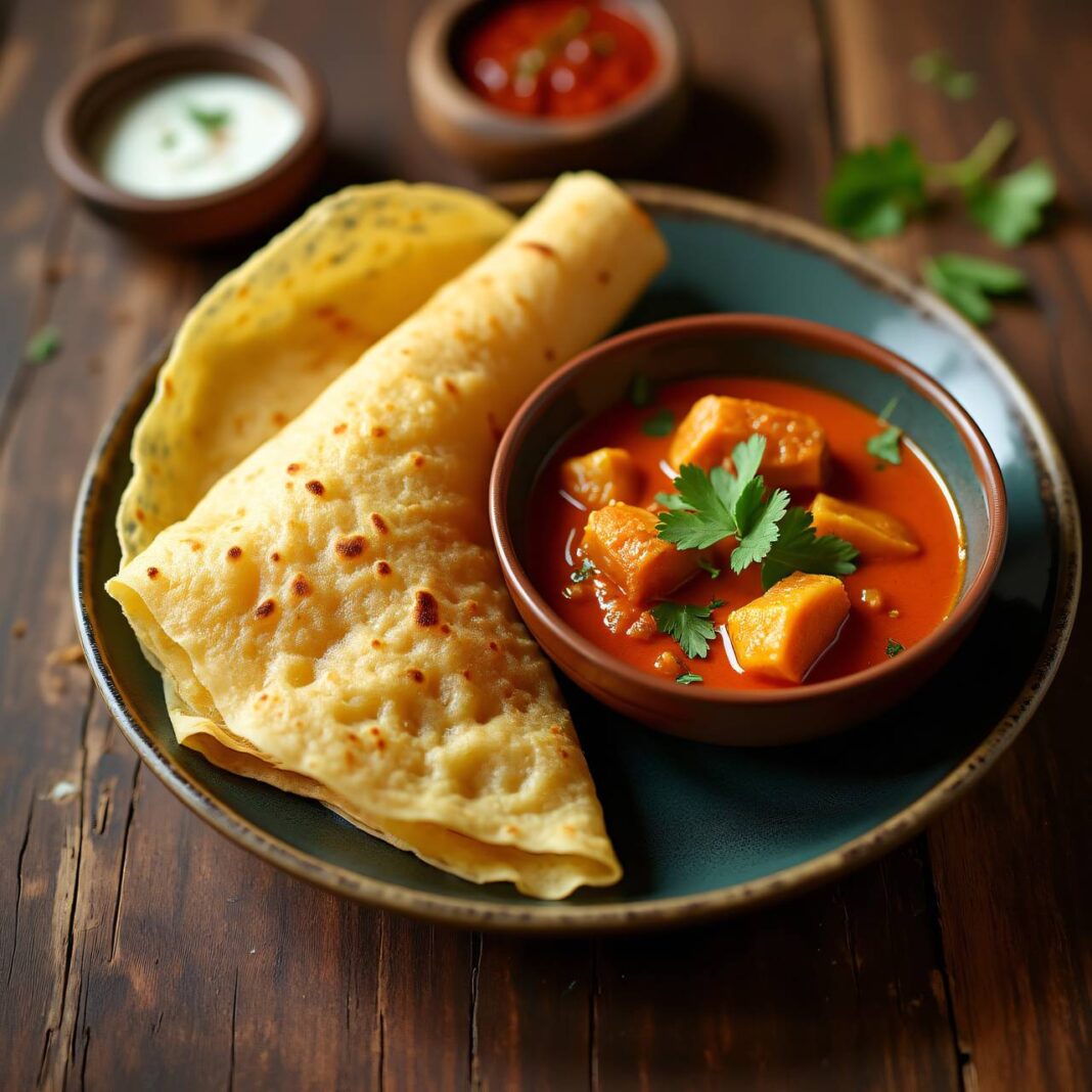 Roti Jala mit Chicken Tikka Masala Rezept Roti Jala mit Chicken Tikka Masala Rezept