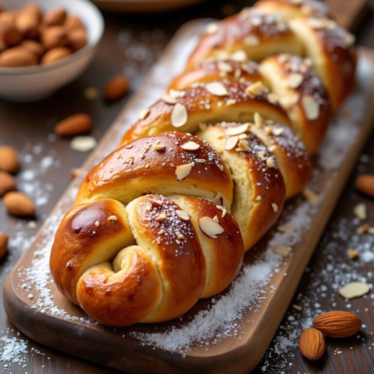 Russenzopf mit Kartoffelmarzipan Rezept