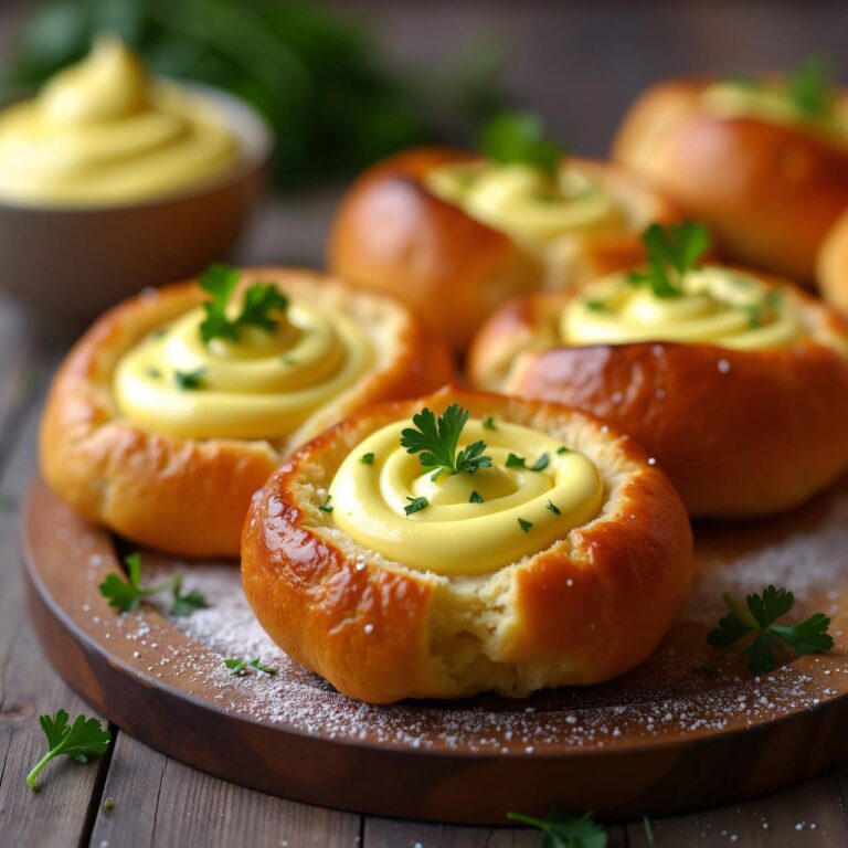 Safran-Brioches mit Schinkenmousse Rezept