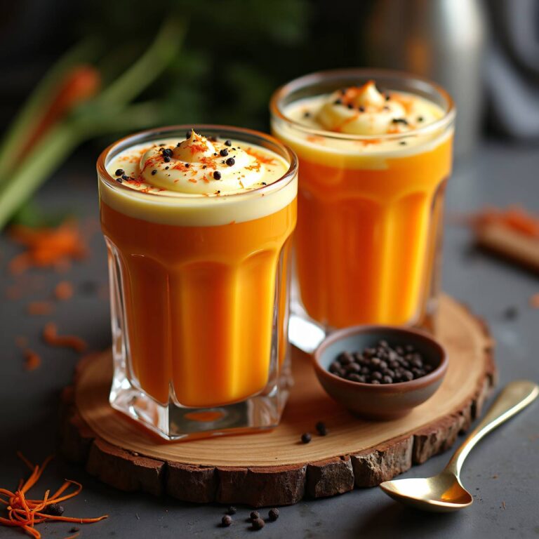 Safran-Karottensuppe mit Milchschaum Rezept