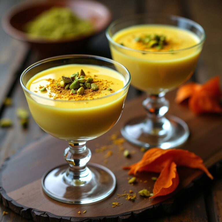 Safrancreme mit Pistazien Rezept