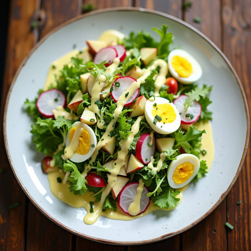 Salat an Buttermilch-Dressing Rezept Salat an Buttermilch-Dressing Rezept