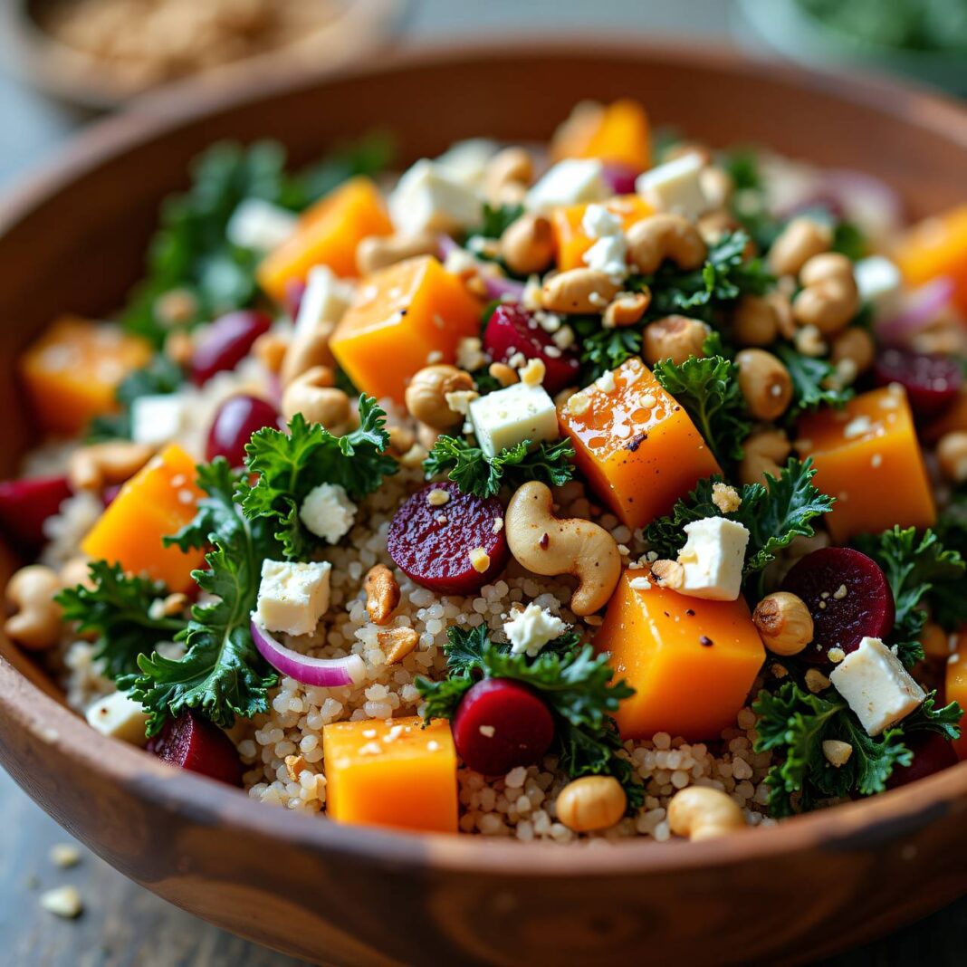 Salat Bowl mit Bulgur, Kürbis und Grünkohl Rezept Salat Bowl mit Bulgur, Kürbis und Grünkohl Rezept
