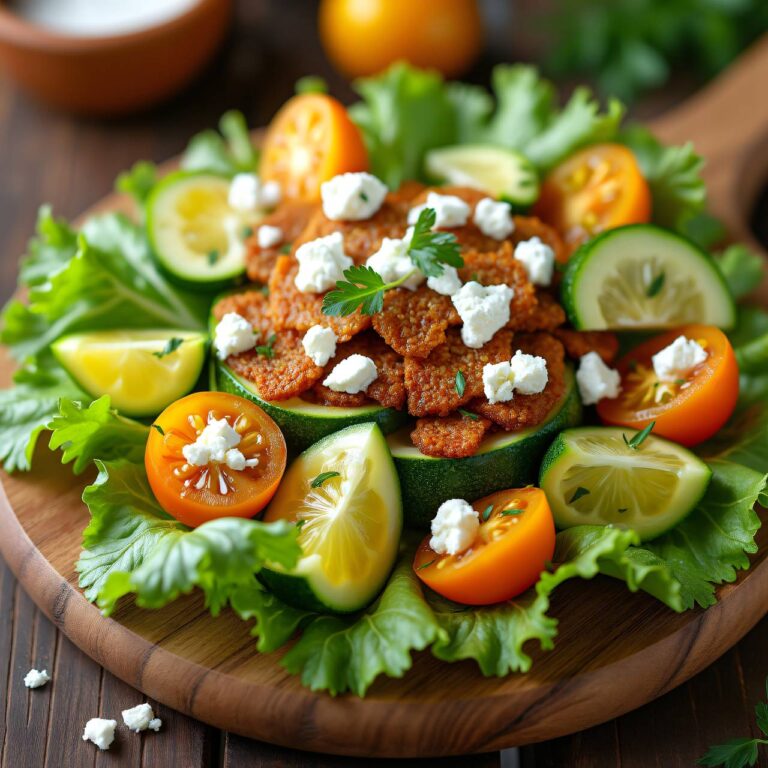 Salat mit mariniertem Roggen und Frischkäse Rezept