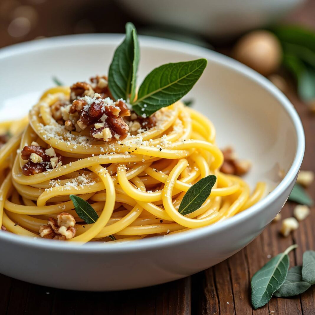 Salbei-Nuss-Spaghetti Rezept Salbei-Nuss-Spaghetti Rezept