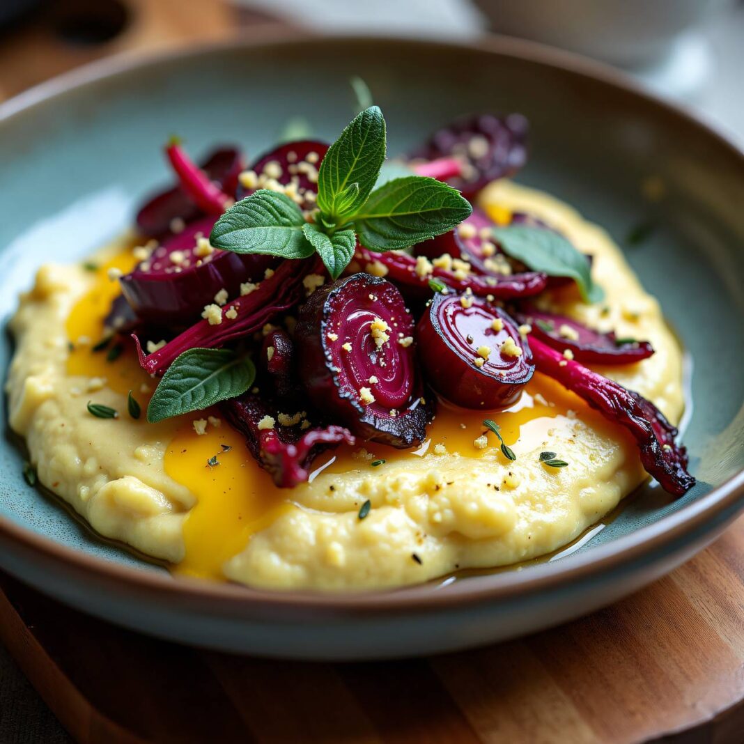 Salbei-Polenta mit gebratenem Chicorée Rezept Salbei-Polenta mit gebratenem Chicorée Rezept