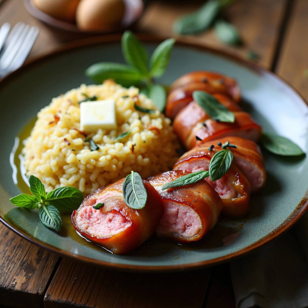 Saltimbocca mit Risotto Rezept Saltimbocca mit Risotto Rezept