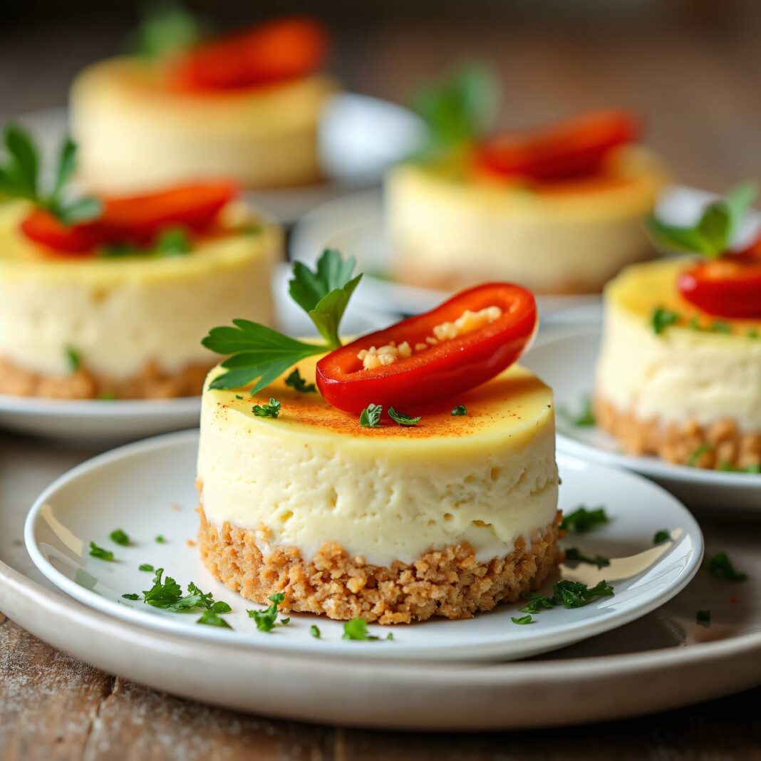 Salzige Mini-Cheesecakes Rezept Salzige Mini-Cheesecakes Rezept