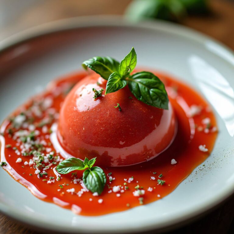 Salzige Tomatenglace mit Coulis Rezept