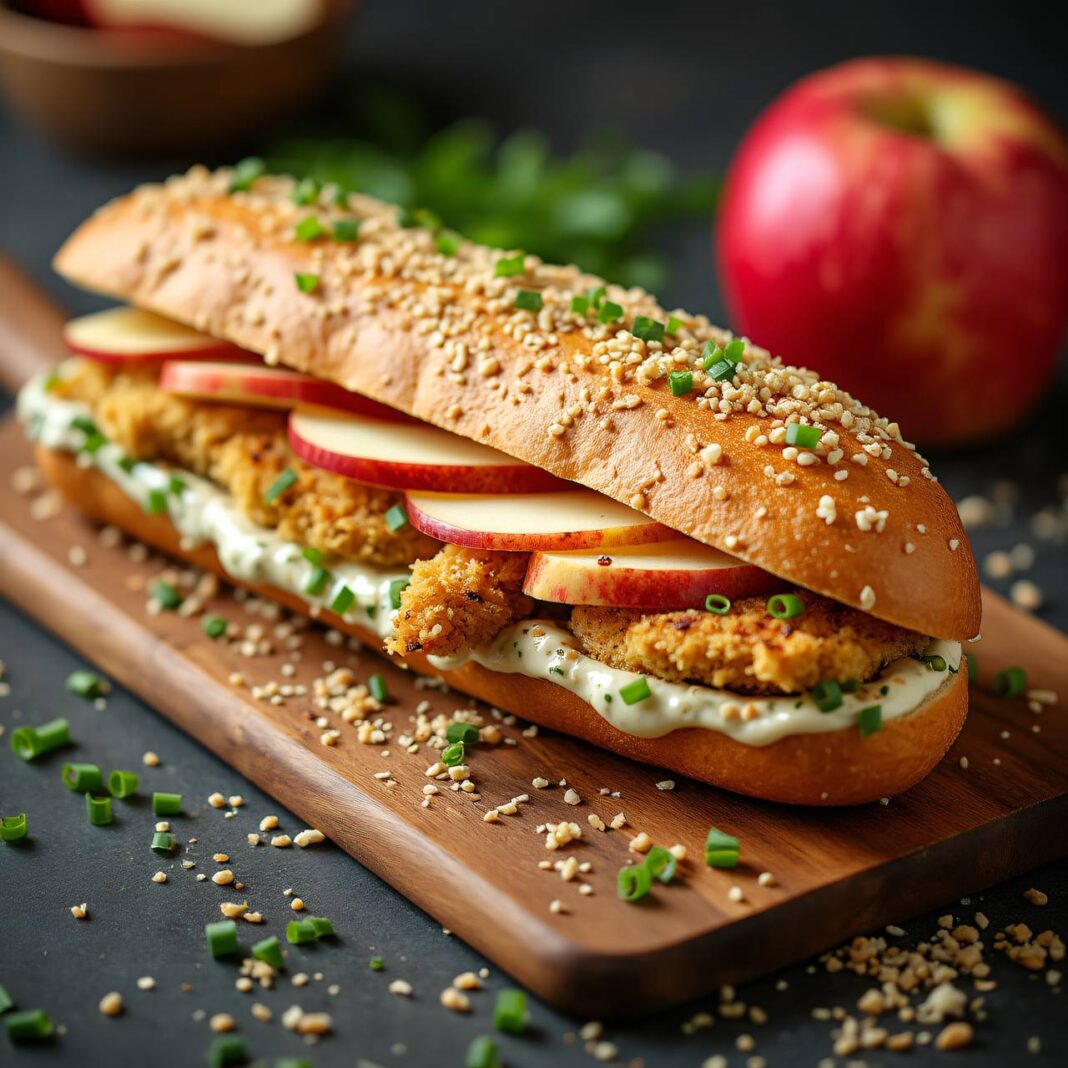 Sandwich mit Nuss-Hühnchen Rezept Sandwich mit Nuss-Hühnchen Rezept