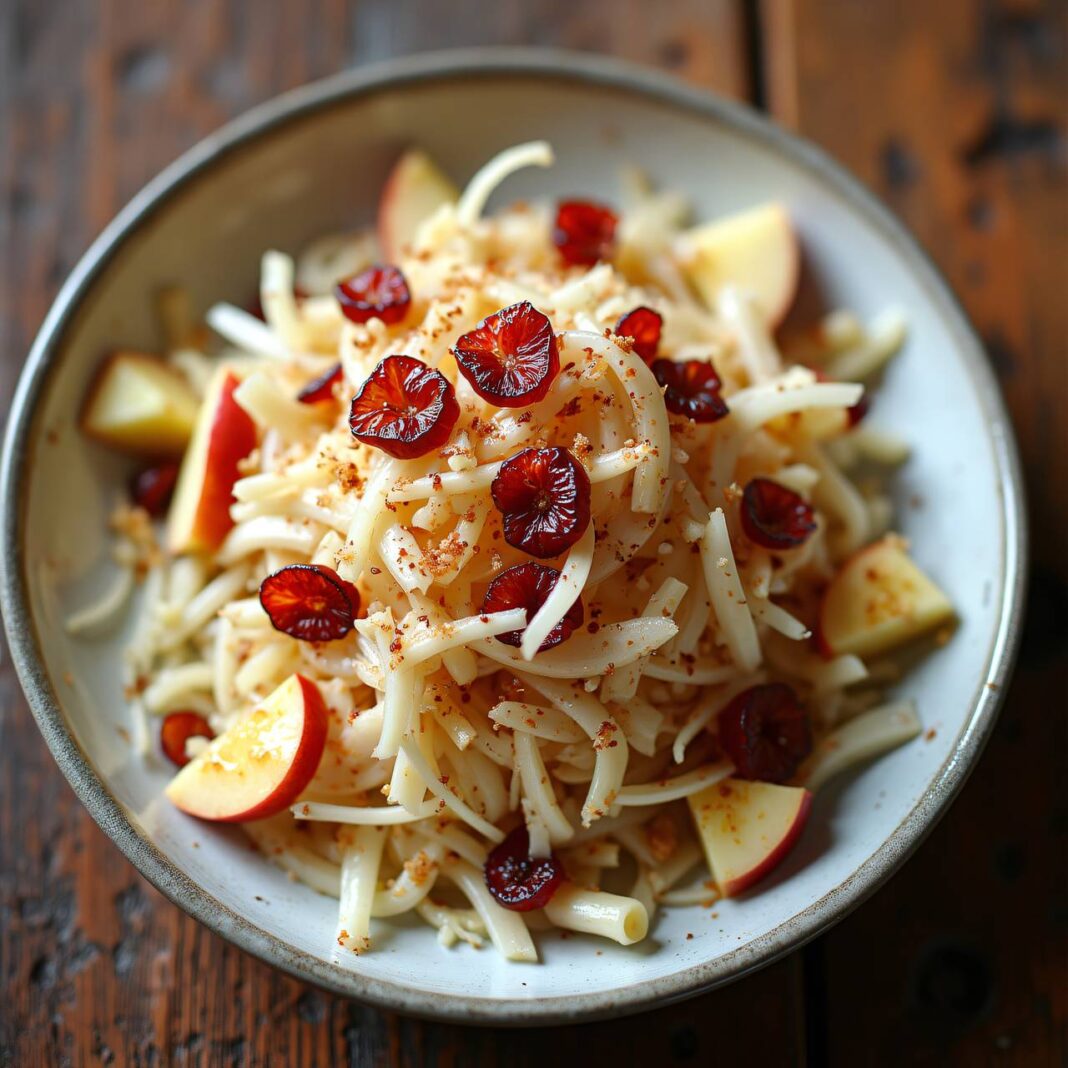 Sauerkraut-Apfelsalat an Ingwer-Sahnesauce Rezept Sauerkraut-Apfelsalat an Ingwer-Sahnesauce Rezept