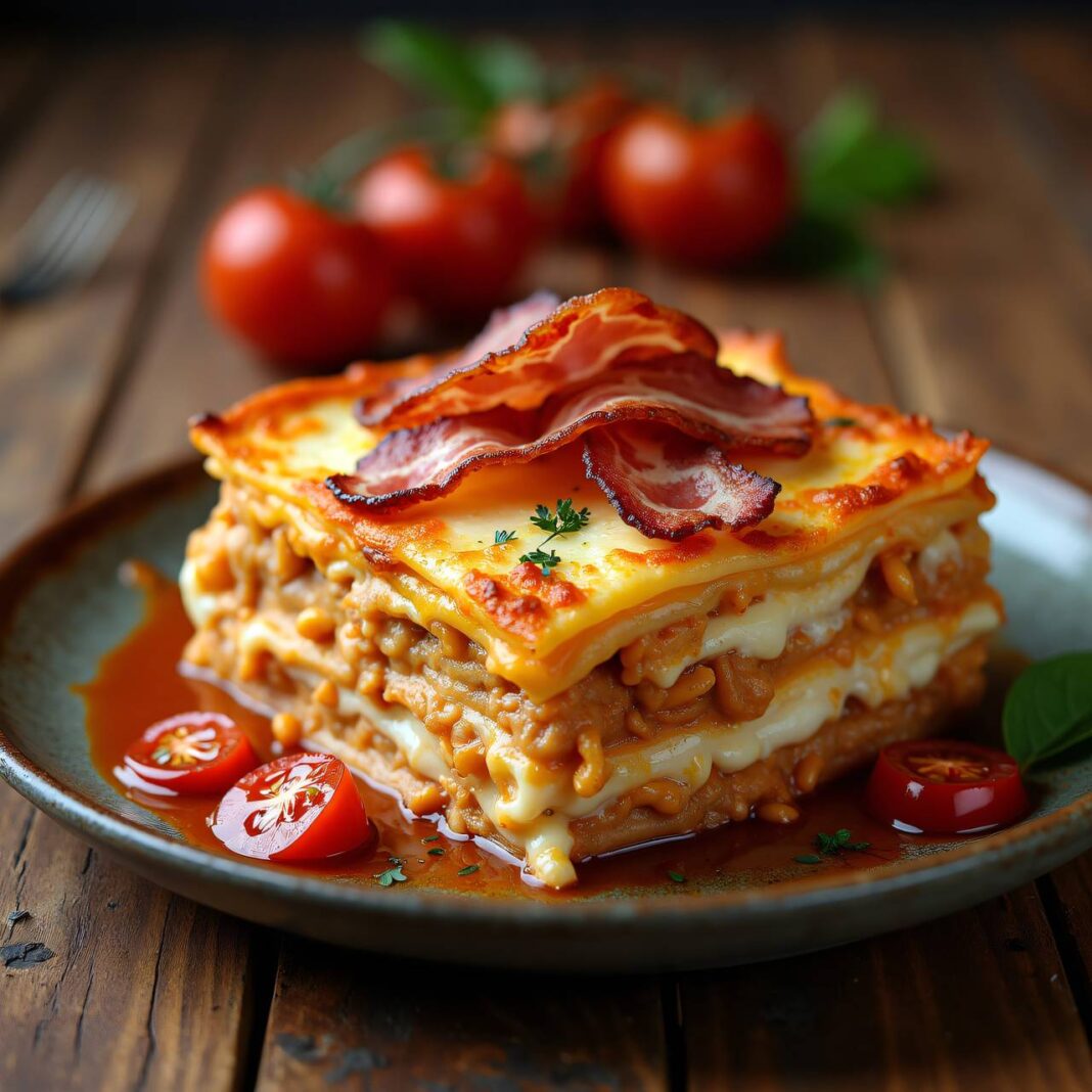 Sauerkrautlasagne mit Speck Rezept Sauerkrautlasagne mit Speck Rezept