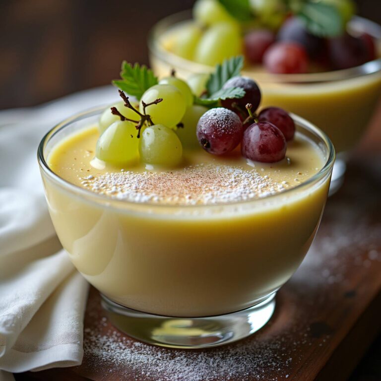 Sauser-Zabaione mit Trauben Rezept