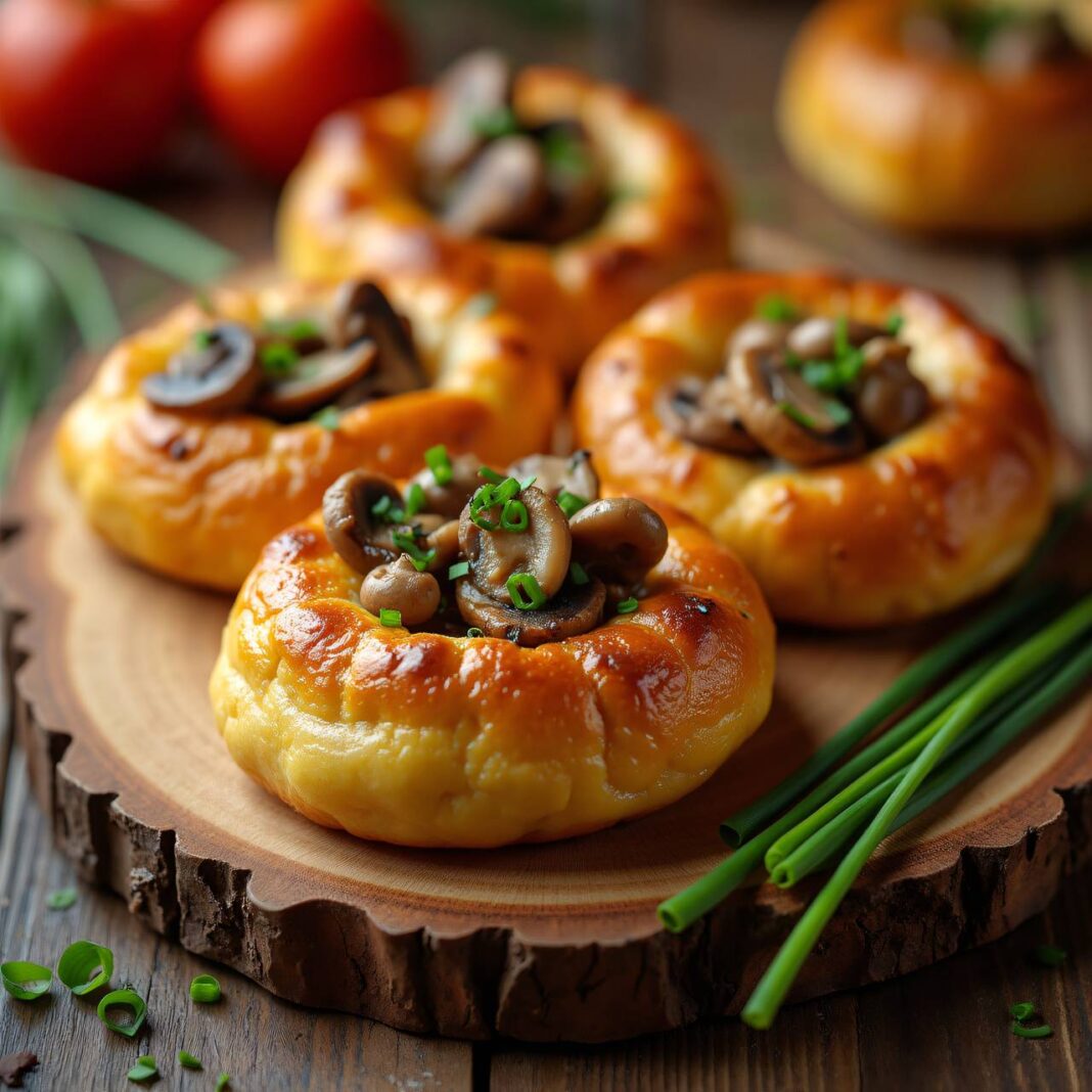 Savarins mit Pilz-Zwiebel-Füllung Rezept Savarins mit Pilz-Zwiebel-Füllung Rezept