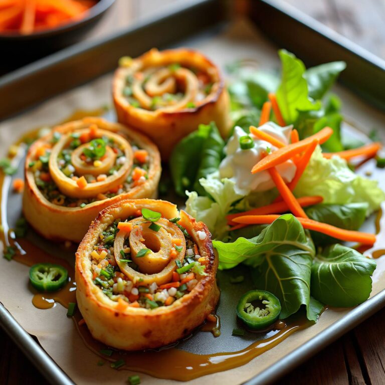Scharfe Gemüseschnecken mit Chicorée-Vogerlsalat-Salat Rezept