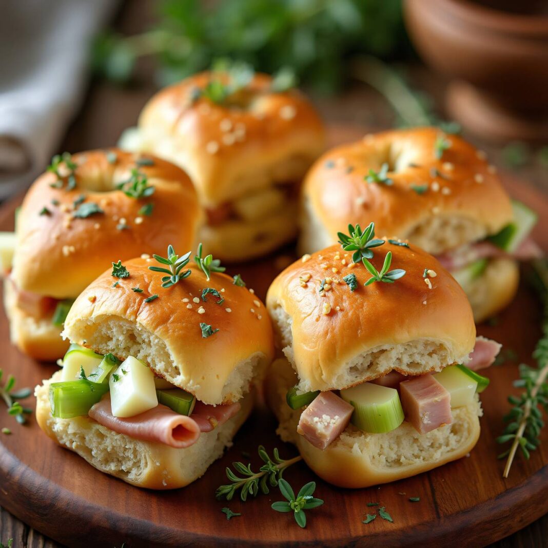 Schinken-Gemüse-Brötchen Rezept Schinken-Gemüse-Brötchen Rezept