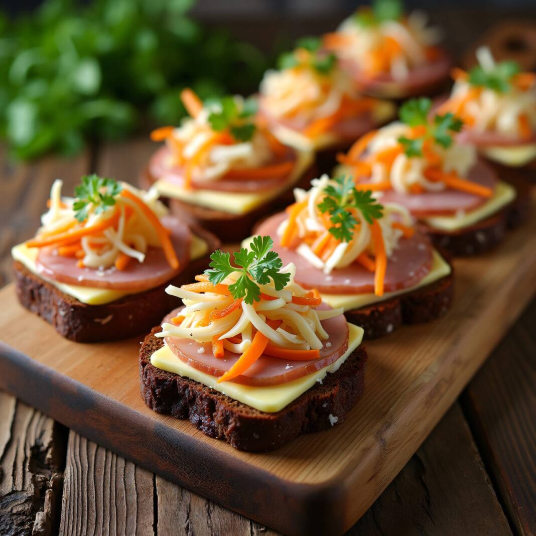 Schinken-Weisskohlsalat-Brote Rezept Schinken-Weisskohlsalat-Brote Rezept