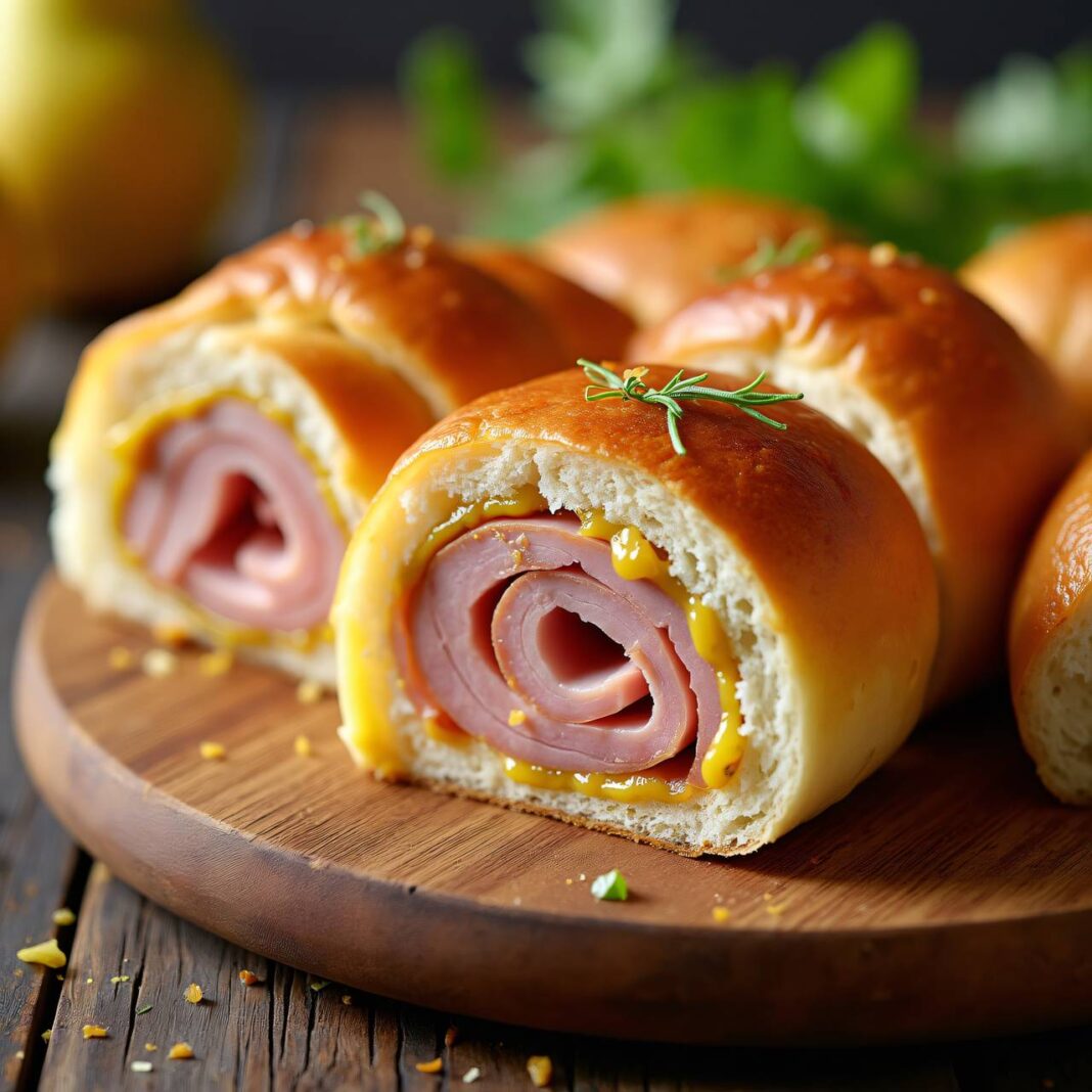 Schinkenbrötchen mit Birnensenf Rezept Schinkenbrötchen mit Birnensenf Rezept