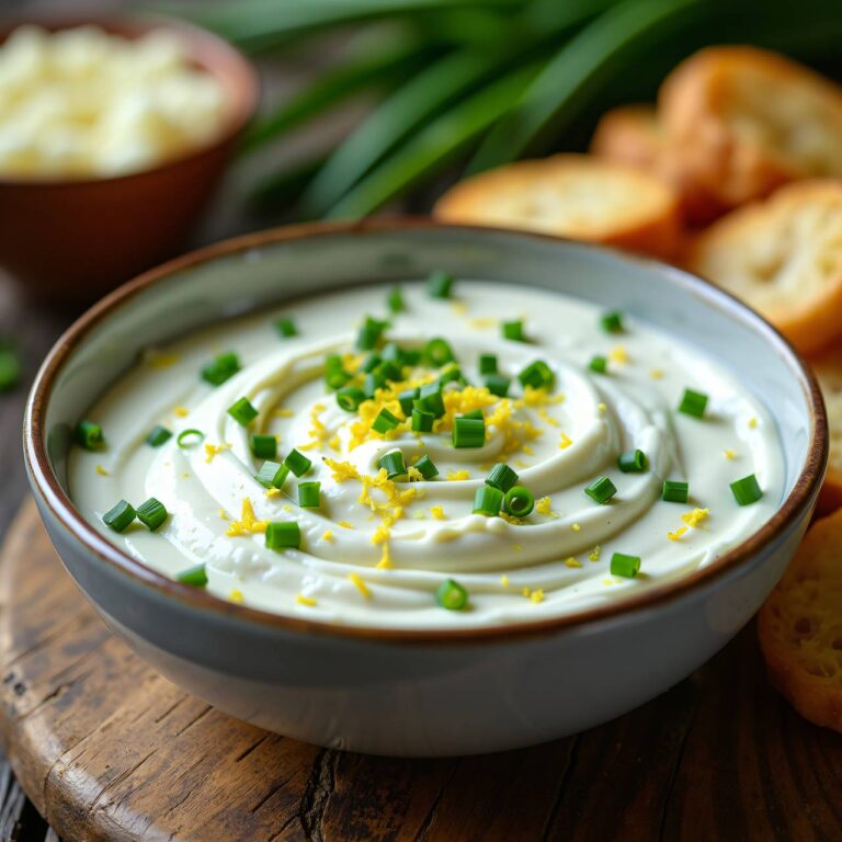 Schnittlauch-Crème fraîche (Fondue oder Dip) Rezept