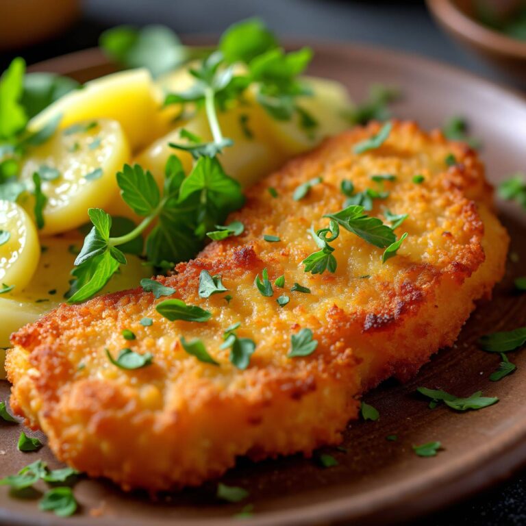 Schnitzel mit Brezelpanade Rezept