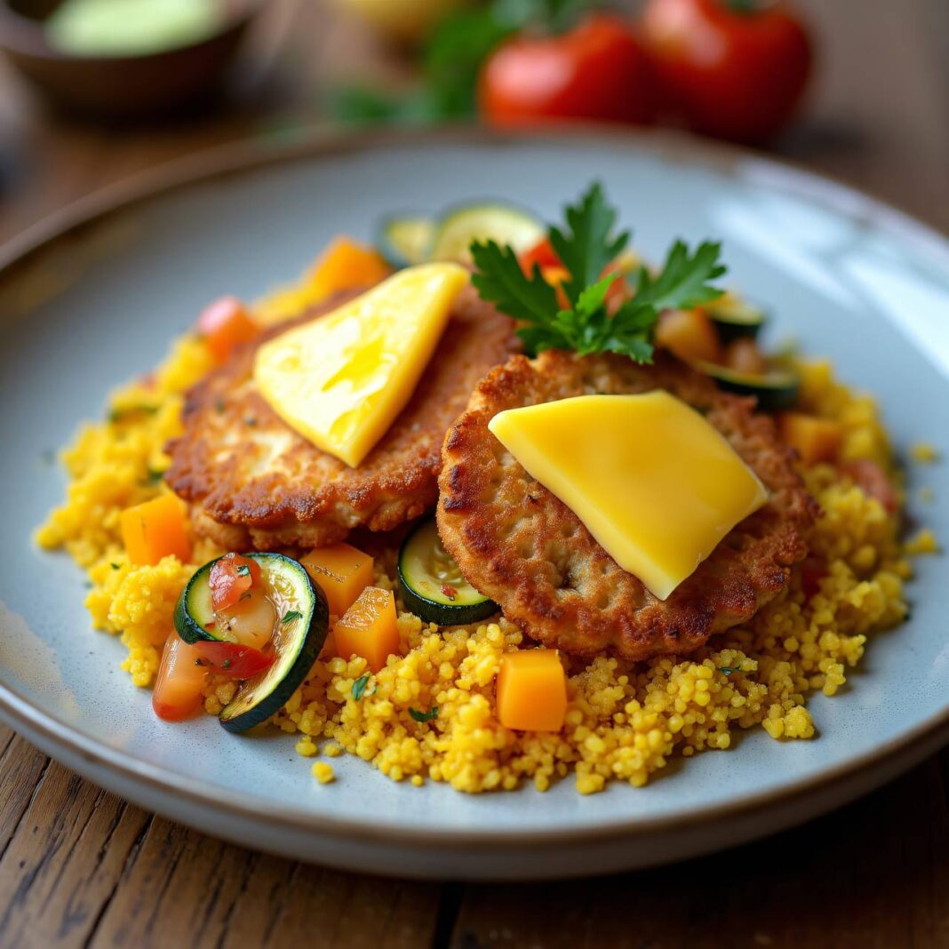 Schnitzel zu Safran-Couscous Rezept Schnitzel zu Safran-Couscous Rezept