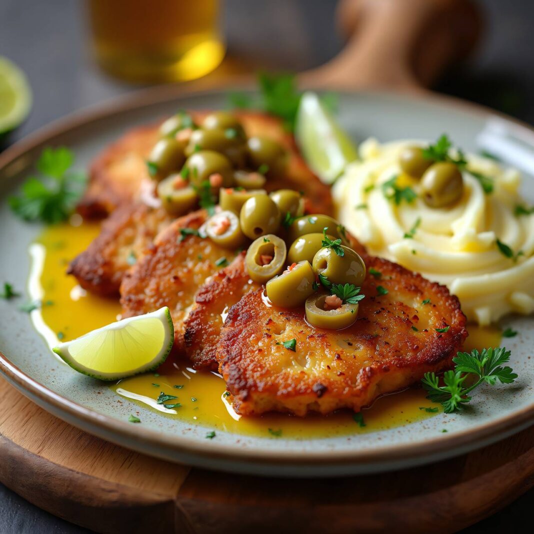 Schnitzelchen mit Kartoffelstampf Rezept Schnitzelchen mit Kartoffelstampf Rezept